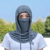 Унисекс Маска-шляпа и шарф из ледяного шелка с защитой от УФ-излучения для езды на велосипеде