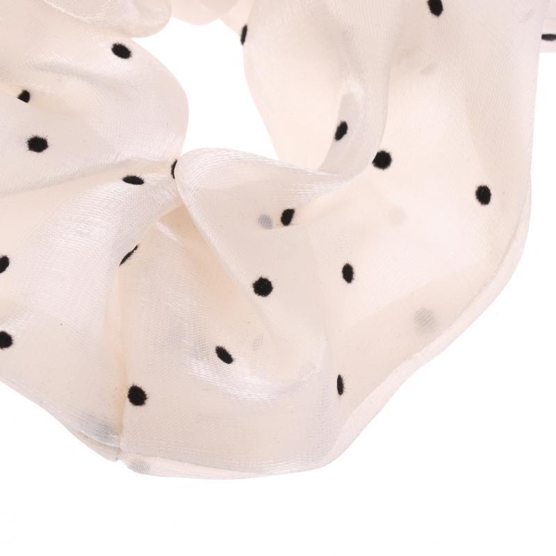 Women Oversized Scrunchies  Dot Point Mesh Hair Rope Large Fabric Elastic Hair Band Ponytail Holder Headwear