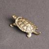 Brass Money Turtle Figurines Table Decor Ornaments Lucky Longevity Turtle Tea Pet Home Decoration Feng Shui Copper Sculpture