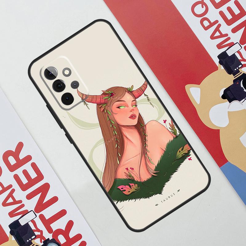 Чехол Horoscope Girl Скорпион Телец Дева Для Samsung Galaxy A06 A16 A36 A56 A55 A35 A33 A53 A13 A23 A17 A54 A34 A14 A52 A32 A15