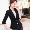 Korean Style Women's Mid-Sleeve Blazer - Spring/Summer Professional Business Suit Jacket
