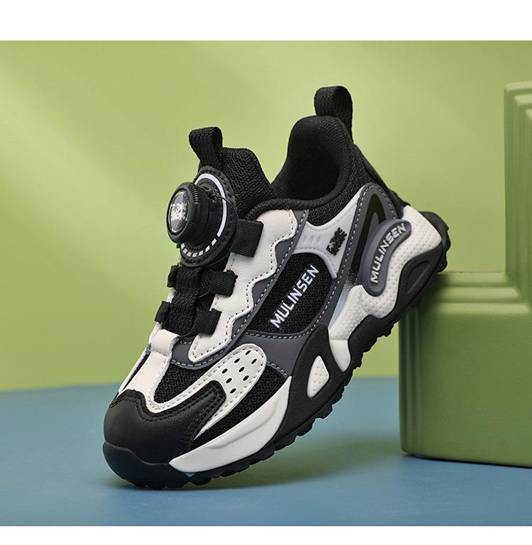 Дышащие сетчатые кроссовки для бега Mulinsen Kids - Нескользящие, износостойкие, легкие, модные для мальчиков и девочек, Весна/Осень 2025.
