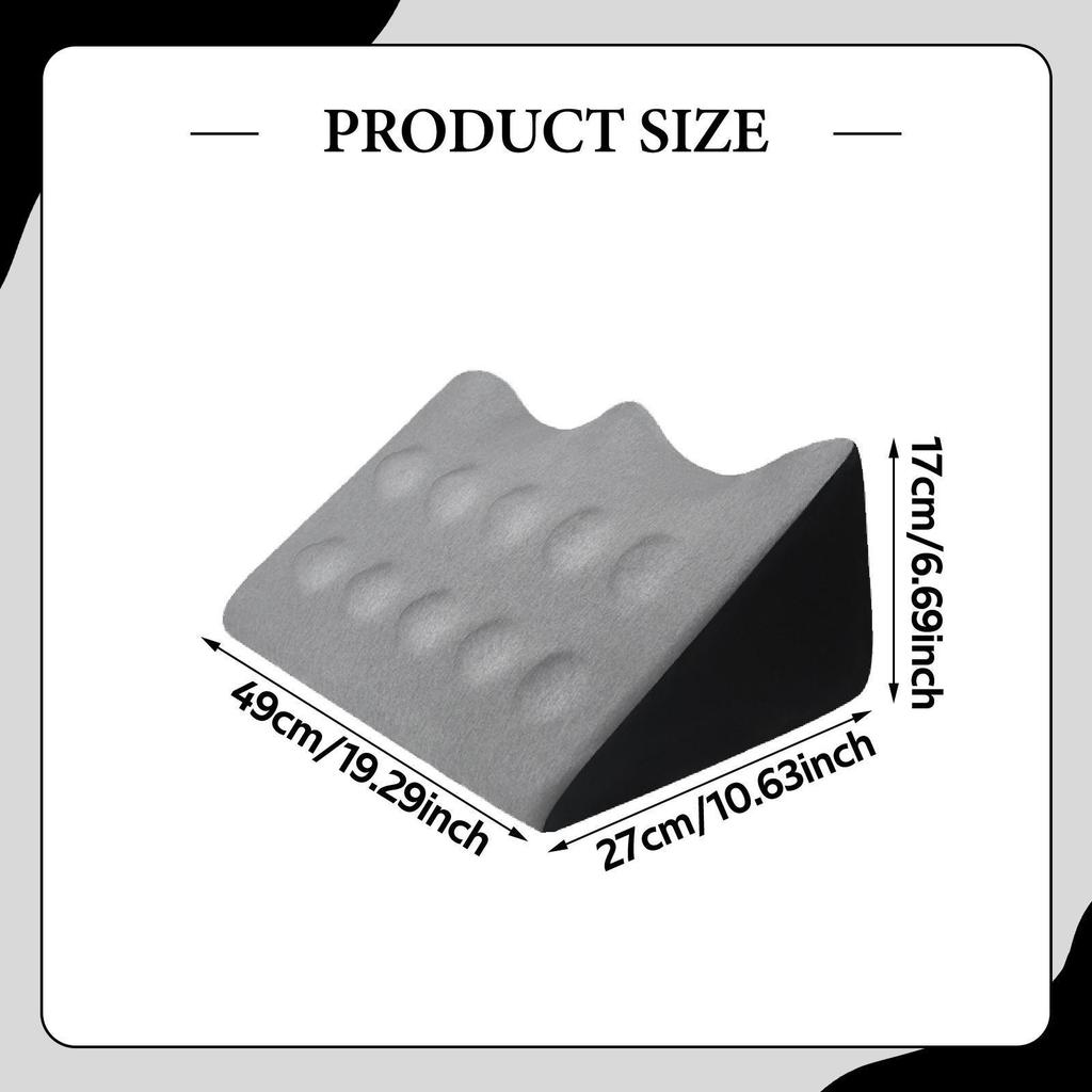 Bed Wedge Pillow Back Cushion Home Memory Foam Comfortable Massage Leg for Snoring Side