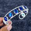 Blue Triplet Opal Gemstone 925 Sterling Silver Cuff Bangle Adjustable M-3337