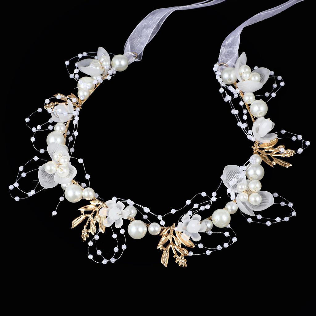 Детский Ручной Работы Сладкий Цветочный Жемчужный Ободок для Выступлений