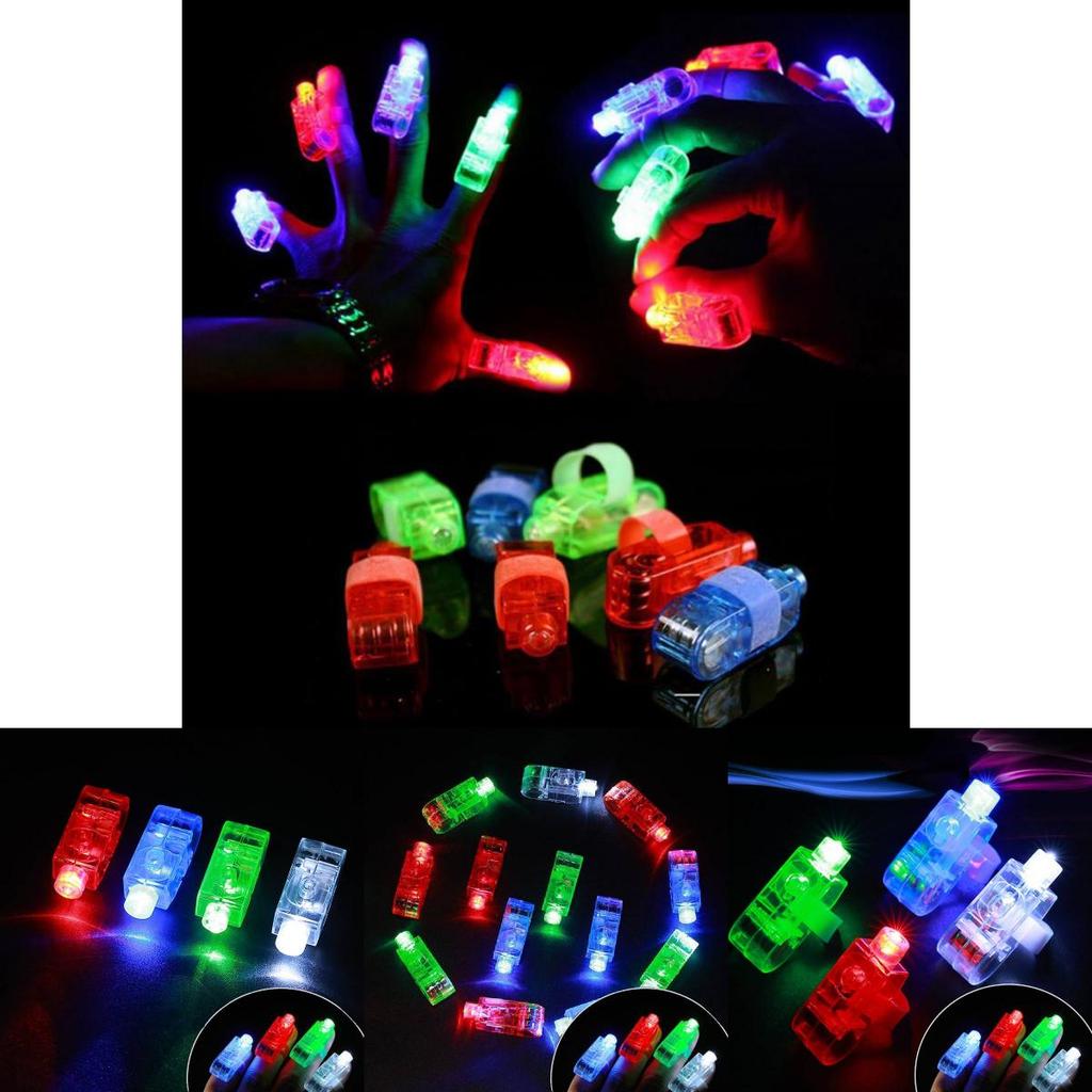 Bright Led Finger Lights Vibrant Laser Rings Perfect For Parties And Celebrations