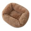 Square Dog Cat Bed with Side Cover Medium Large Sofa Plush Kennel Winter Warm Puppy Mat Nest Soft House Non-slip Basket Cushion