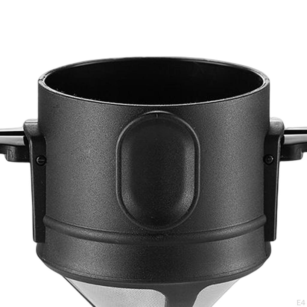 Coffee Cone Strainer Pour Over Maker Mesh Filters Portable with Collapsible Holders