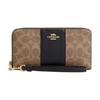 New COACH Coated Canvas Wallet Trumpets Women's Tan & Black CW947-IMQRX