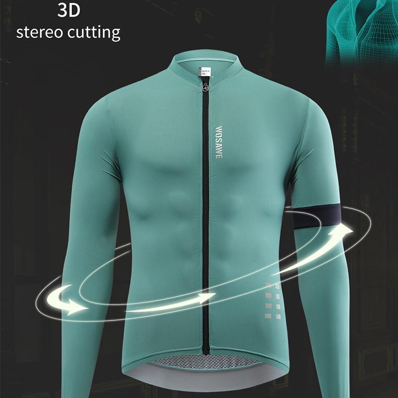 Wosawe Мужская одежда для езды на велосипеде с градиентным принтом и длинными рукавами, одежда для езды на горном велосипеде, спорт на открытом воздухе, быстросохнущая дышащая одежда для езды на велосипеде