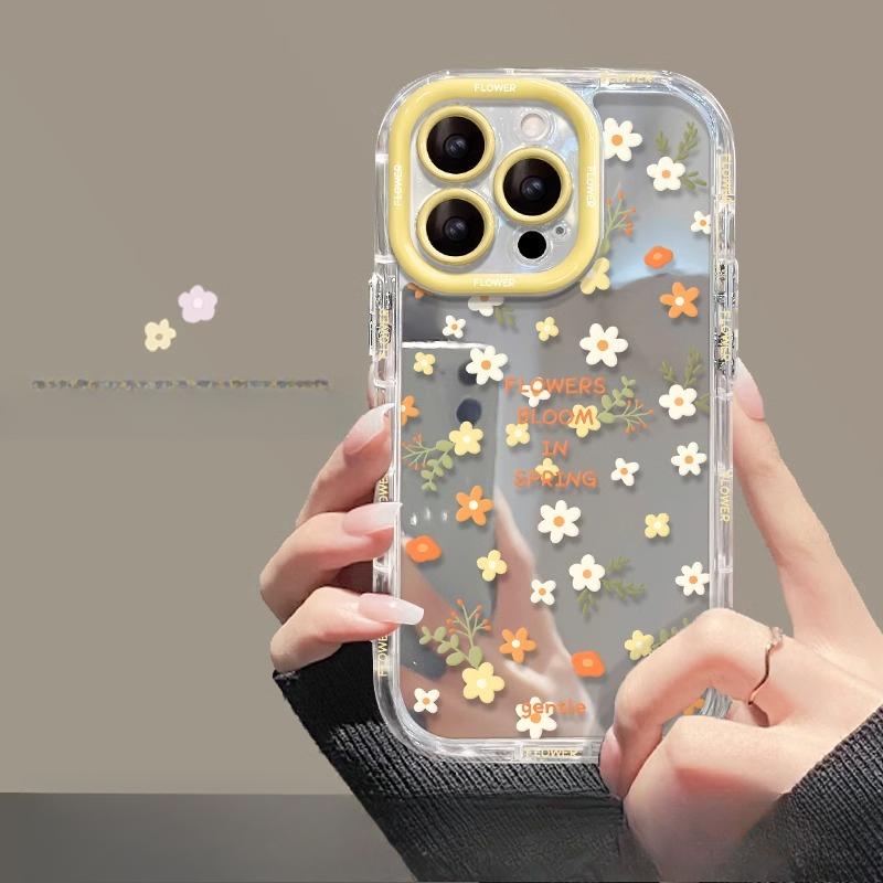 Full Screen Flower Chain Suitable for Apple 16promax Mobile Phone Case IPhone 14plus Mirror 13mini/xs