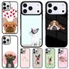 Мягкий чехол для телефона с французским бульдогом для iPhone 17 Air 16 15 11 12 14 13 Pro Max Ударопрочный чехол