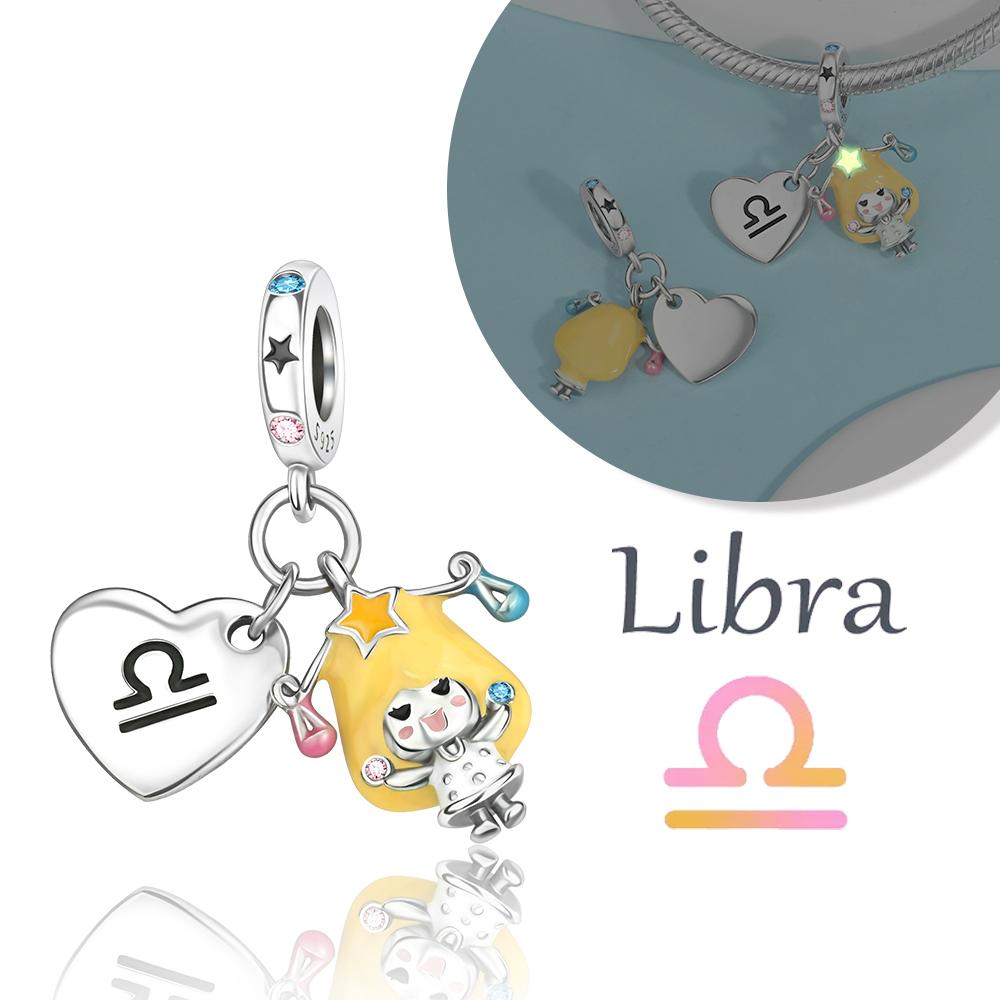 Прекрасный Медный Овен Лев 12 Созвездий Зодиака Коллекции Шарм Подходит Оригинальным Браслетам Женский DIY Изысканные Ювелирные Изделия