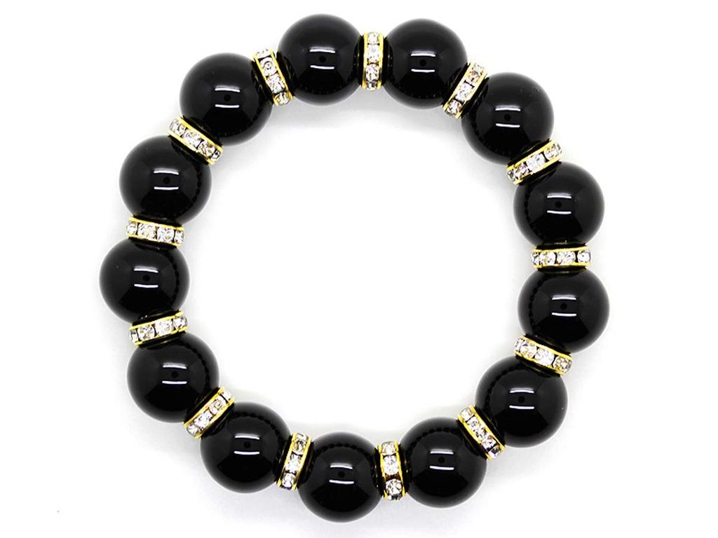 AAAA лучший натуральный камень оникс 16 мм молитвенный браслет из бусин натуральный камень [Sekki] [b103]