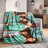 1Pc Teamwork Sports Flannel Blanket, Soft And Comfortable, Casual Warm, Camping Travel, Christmas, Halloween Xmas Gift S1656