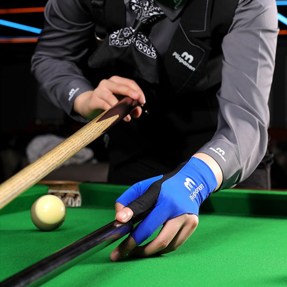 1шт трехпалые бильярдные перчатки сшитый дизайн дышащие нескользящие самоклеящиеся перчатки из ткани фиксированные принадлежности для бильярда