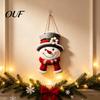 Indoor Home Decorations Christmas Snowman Wooden Sign, Farmhouse Rustic Winter Door Decor, Hanging Decor Welcome Plaque for Front Wall And Window