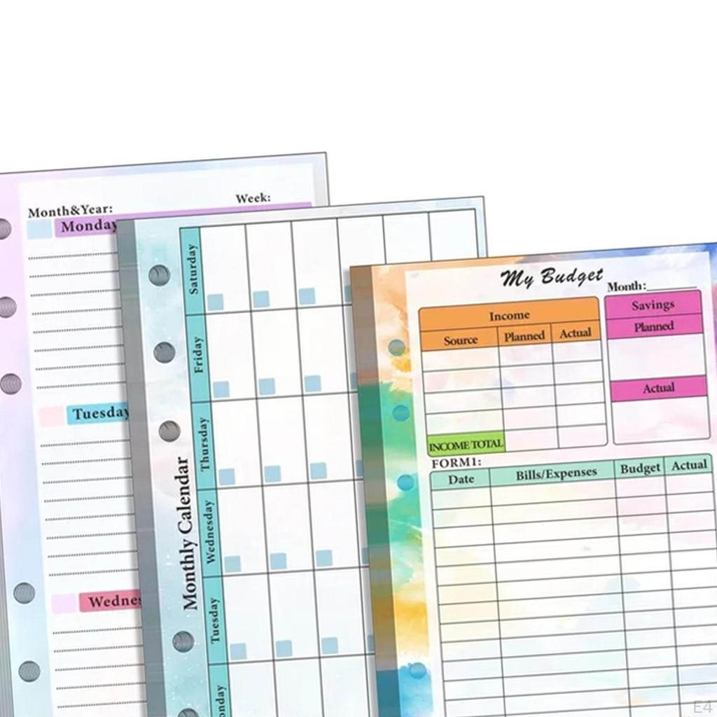 Бумага формата А6 с 6 кольцами на подкладке, вставка для планировщика, домашний журнал, сменный блок для личного пользования