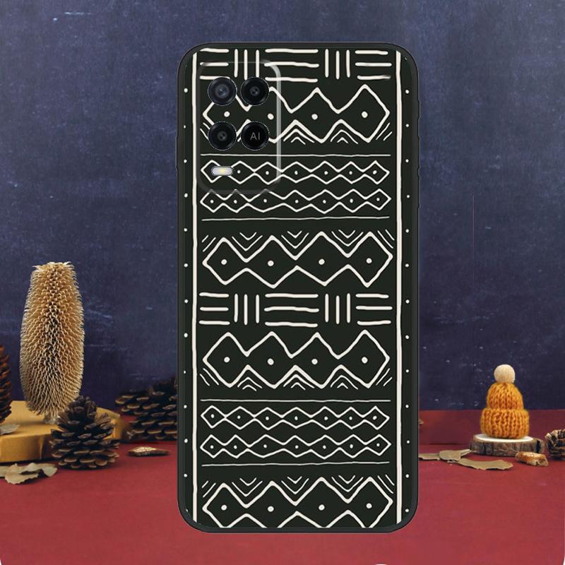 African Wax Print Design For OPPO A54S A74 A94 A58 A78 A98 A16 A76 A96 A15 A17 A77 A5 A9 A52 A72 A79 A53S A57S Case