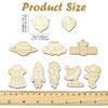 50pcs Space Theme Unfinished Blank Wooden Slices Astronaut Spacecraft Satellite Planet Crafts to Paint Wood Cutouts