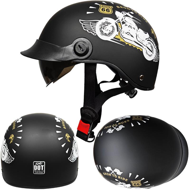 Ретро-полушлем мужской и женский электромобильный шлем для защиты головы легкий эндоскопический шлем