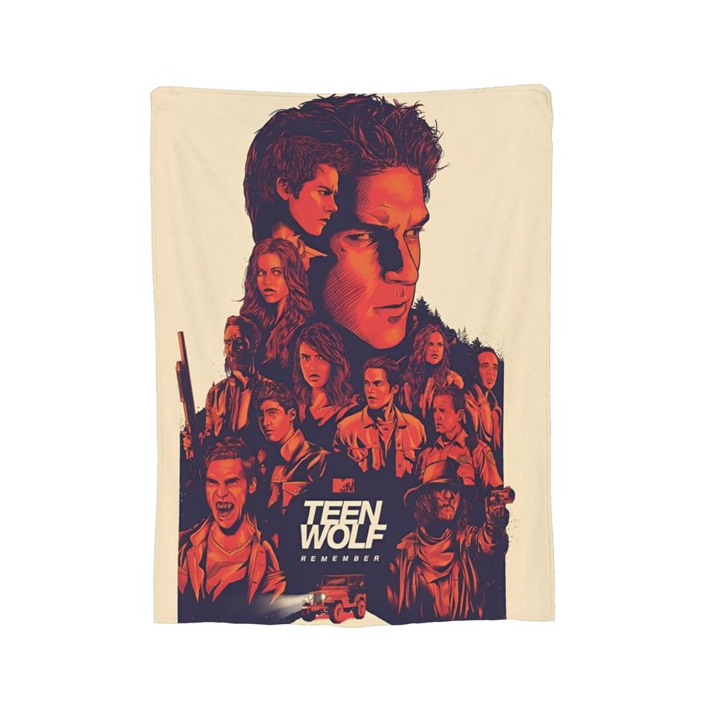 Dylan O'Brien Teen Wolf Blankets Flannel Vintage Breathable Throw Blankets for Home Autumn/Winter,