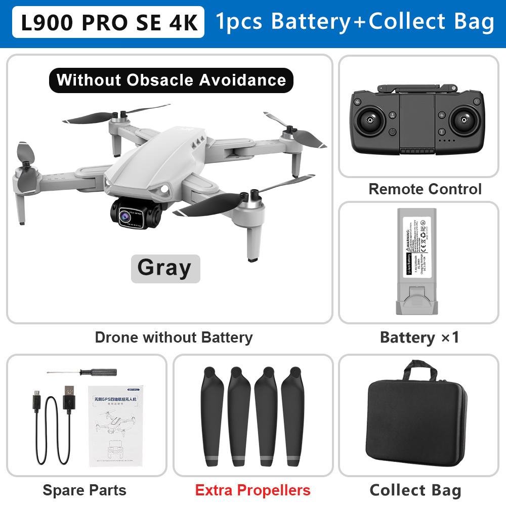 New L900 PRO SE Drone 4K Professional GPS 5G WIFI Brushless Motor 8000M Dual Camera Drone Foldable Remote Control Quadcopter FPV Smart Follow