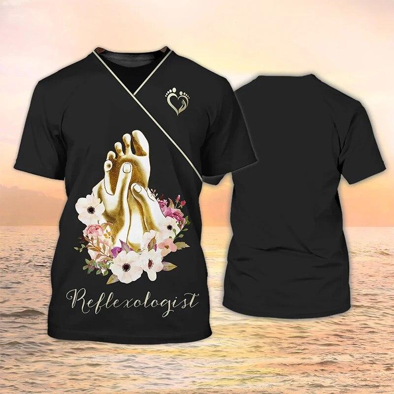 Massage Therapist 3D Print T-shirt Uniform Workwear Woman Men Streetwear T Shirts Harajuku Tees Tops Unisex Oversized Clothing