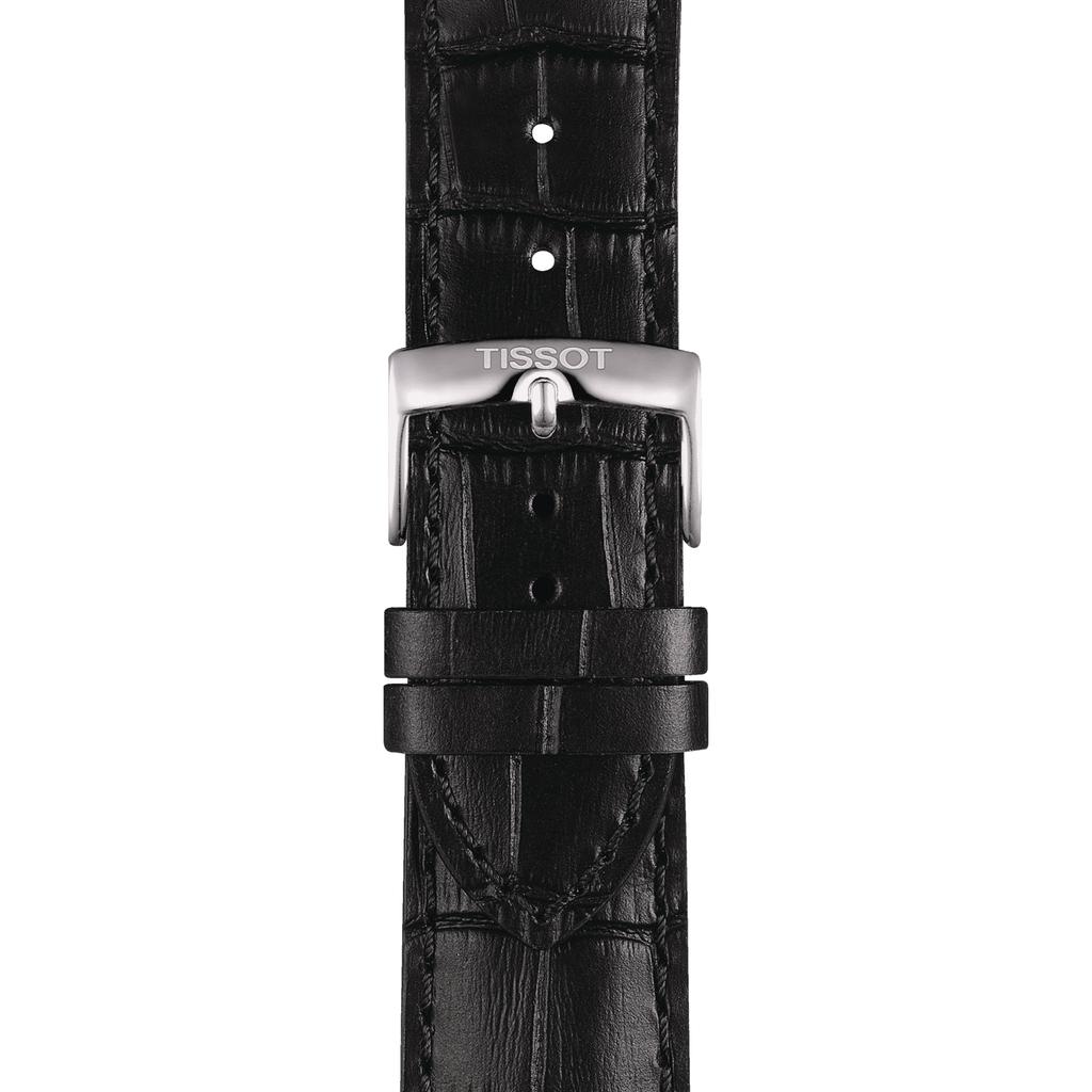 Tissot Мужские модные часы T116.410.16.057.00 с черным циферблатом и кожаным ремешком