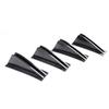 4Pcs Universal ABS Car Modified Rear Bumper Diffuser Spoiler Carbon Fiber Look