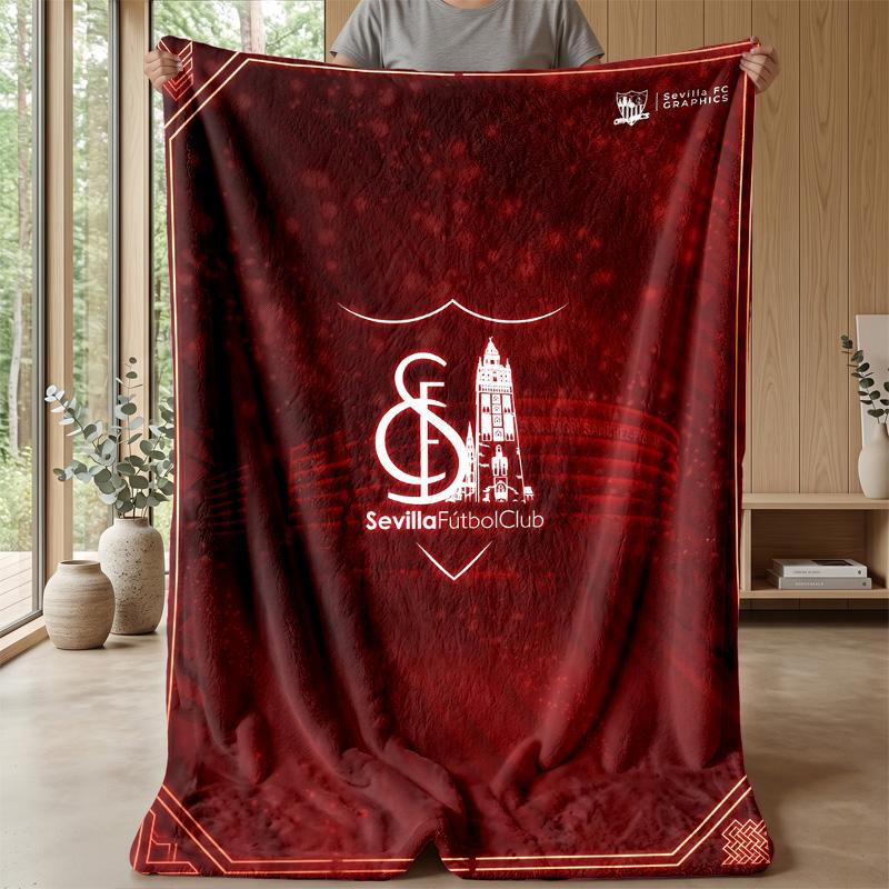 Sevilla FC Soft Flannel Fleece Blanket Lightweight Cozy Warm Throw Blanket For Sofa Bed Home Decor