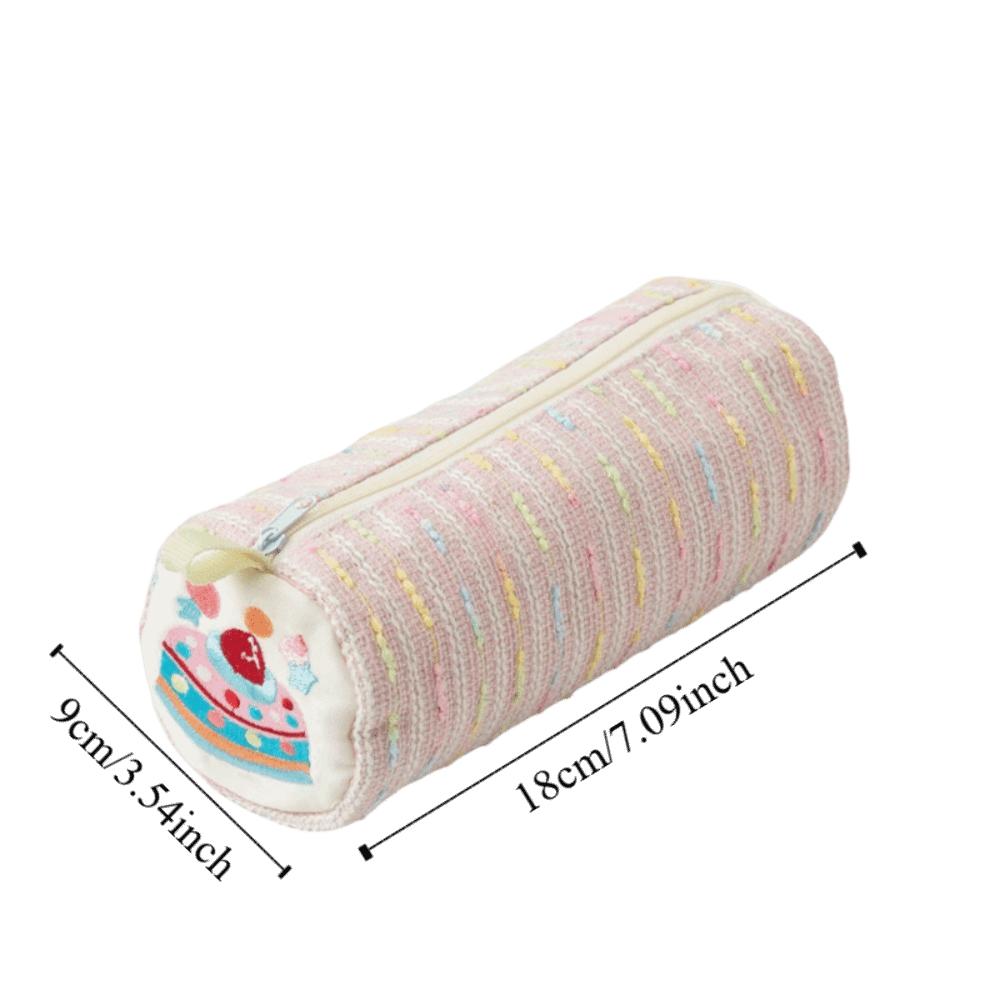 Floral Pattern Pencil Bag Soft Material Stationery Bag Sweet Cartoon Pencil Case Back to School