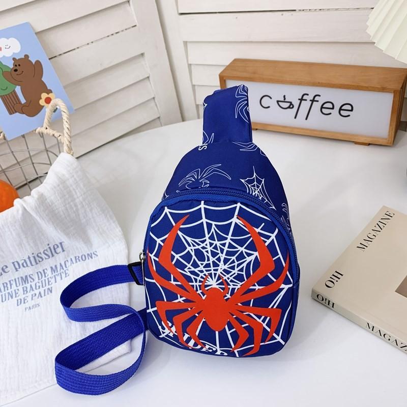 Детская школьная сумка через плечо с мультяшным рисунком динозавра, единорога, паука