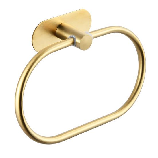 Роскошный настенный крючок для хранения полотенец с кольцом Прочный Легко чистить Простая установка