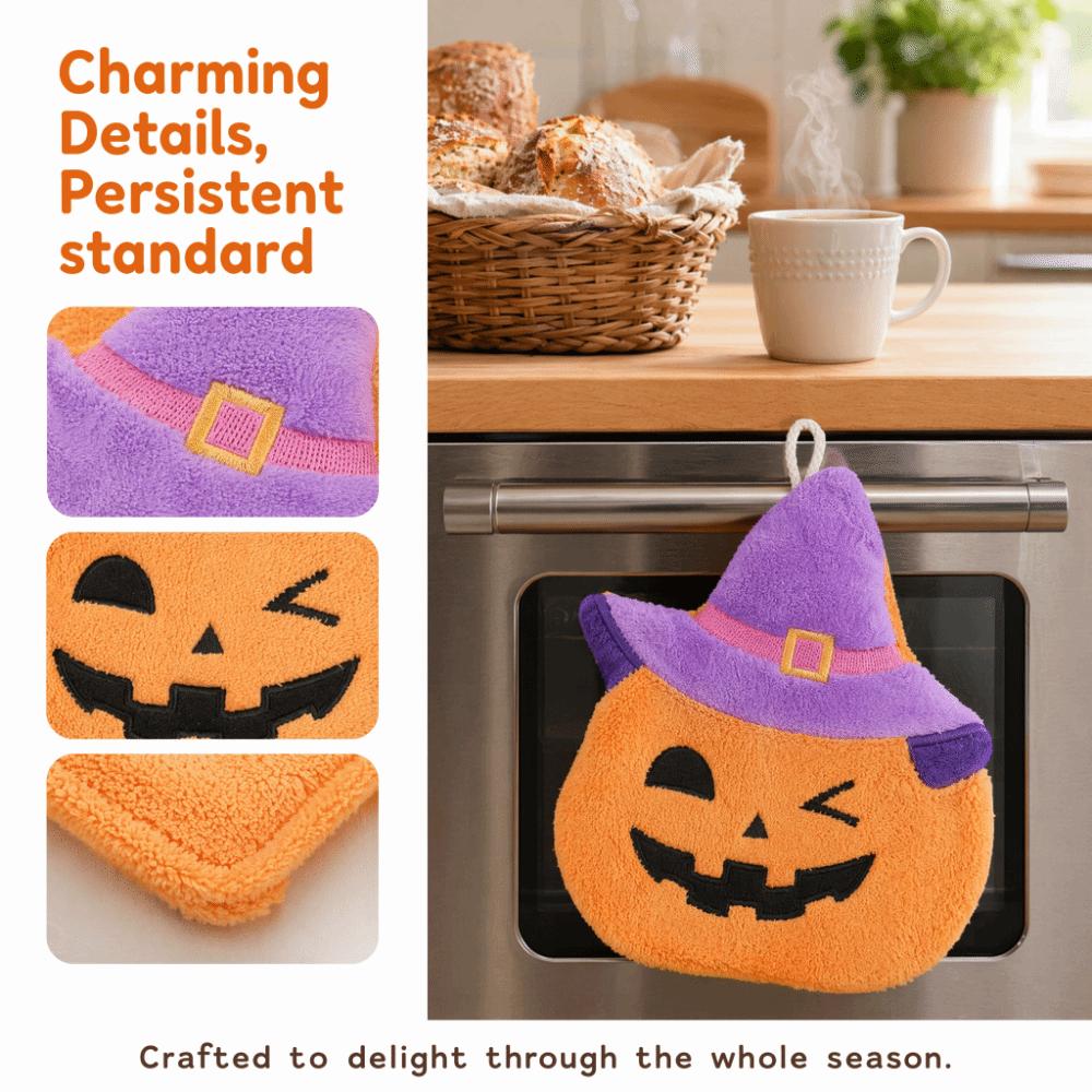 Ultra Absorbent Pumpkin Hand Towels Coral Fleece Ghost Pirate Towel  Bathroom Decor