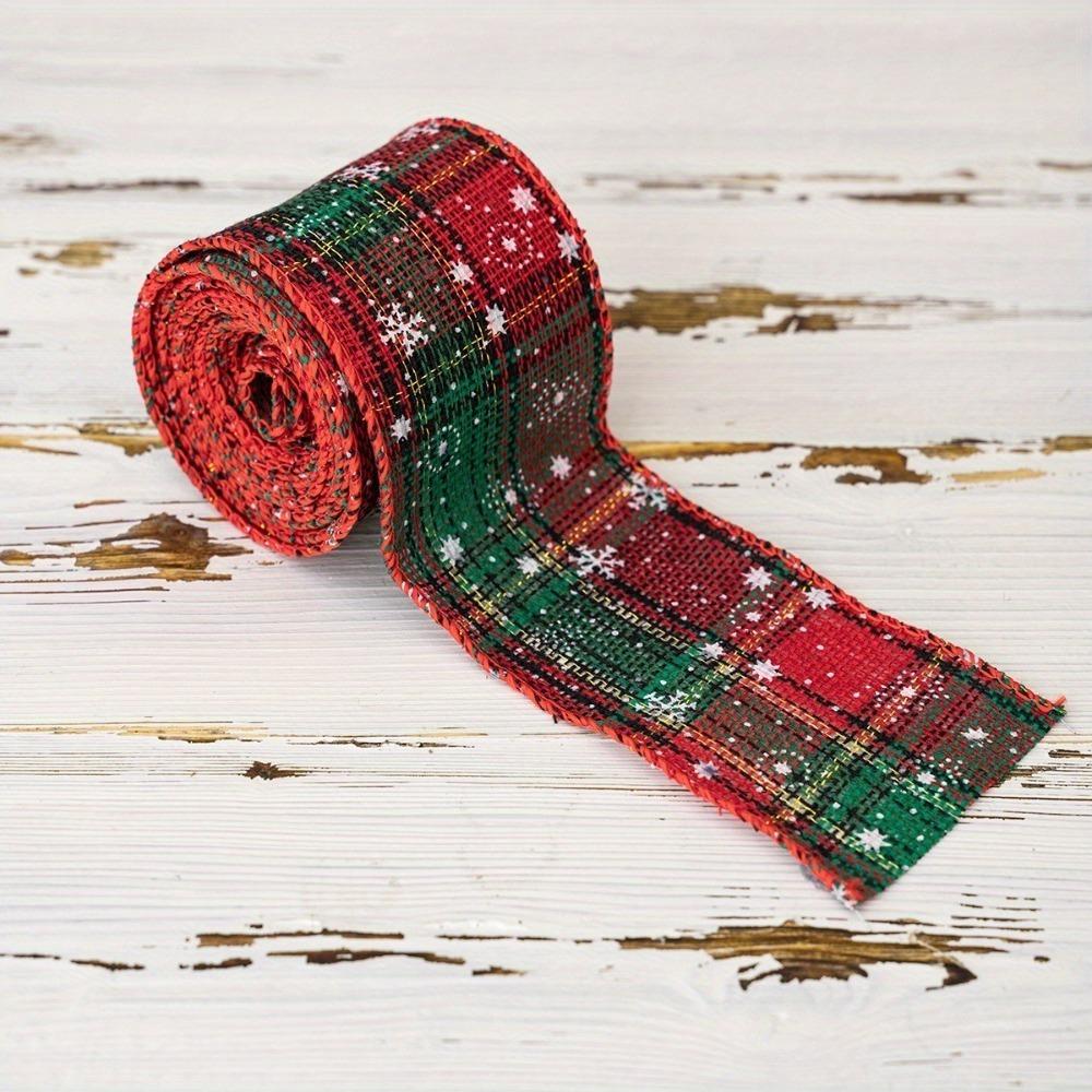 DIY Christmas Gift Bow Ribbon Lightweight Burlap Ribbon New Wired Ribbon