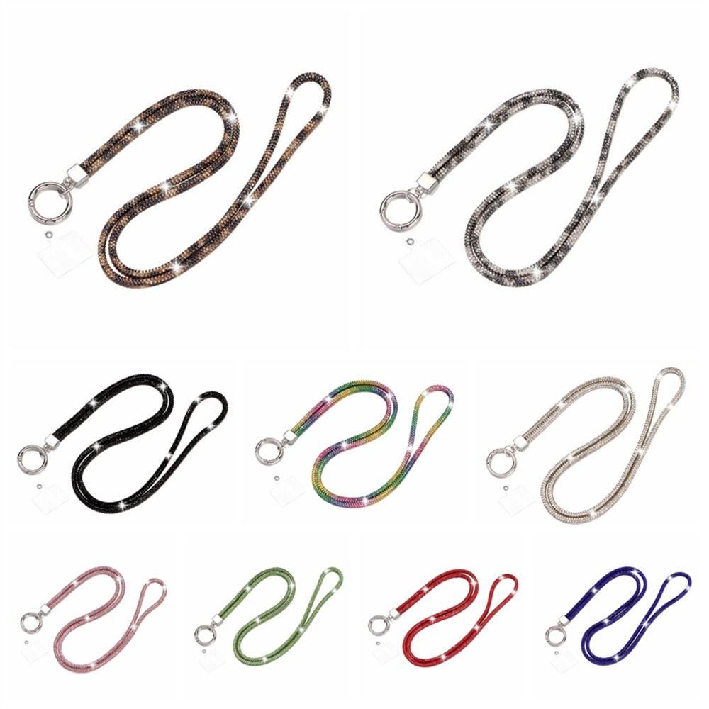 Ремешок для телефона со стразами, блестящий кристалл, шейный ремешок, ювелирные изделия для телефона