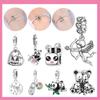 Copper Elephant Bamboo Panda Cute Headphones Squirrel Charms Beads Pendant For Original Bracelet Woman Girl Jewelry
