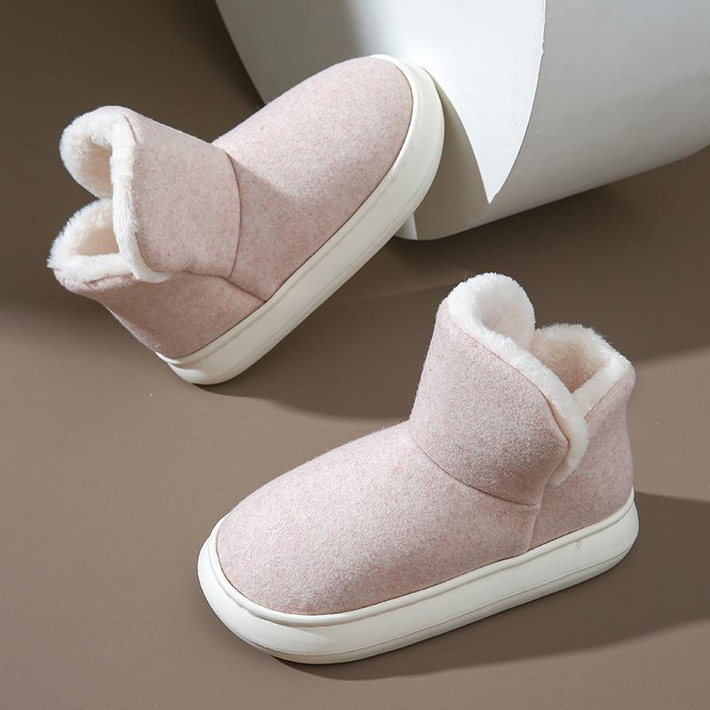 Women's Faux Fur Fleece Lined Indoor Ankle Boots Cozy High-Density Winter Bootie Breathable Warm Shoes with Non Skid Sole for Women