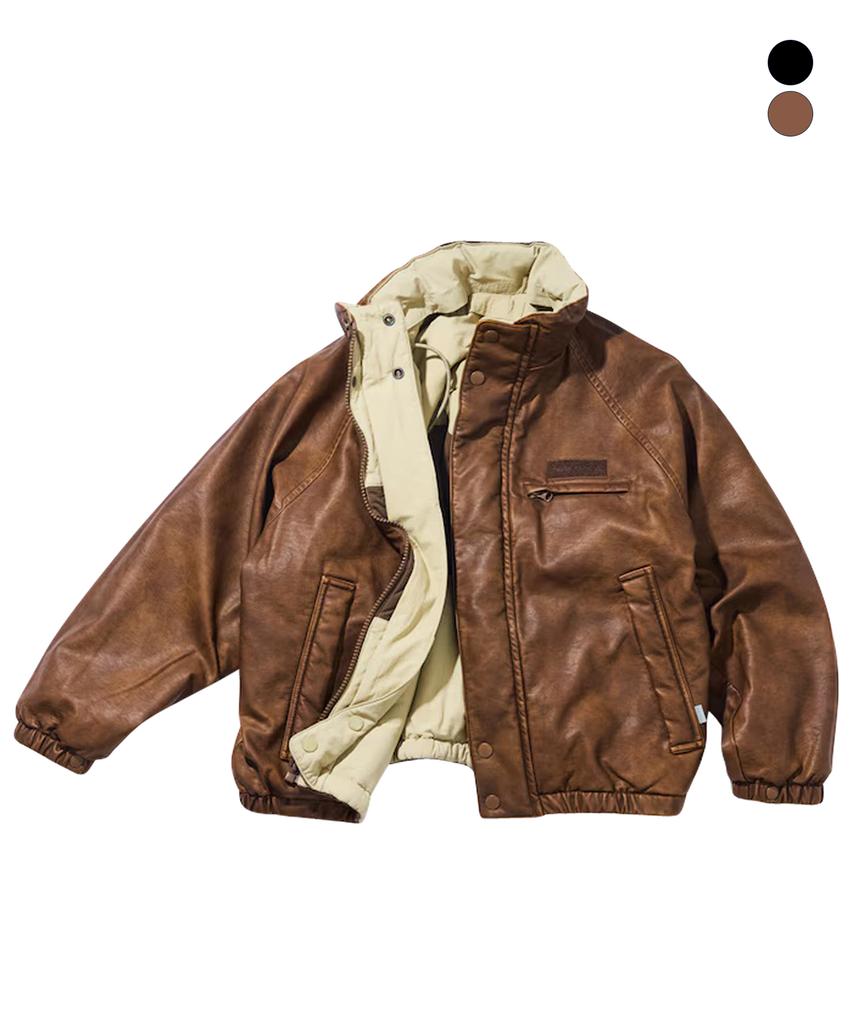 Nautica Faux Leather Nylon Reversible Blouson Jjk1135