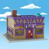 MOC Modular Moe's Tavern Building Kit from Movie Simpson,Medieval Street Architecture Model Toys Adults Gifts