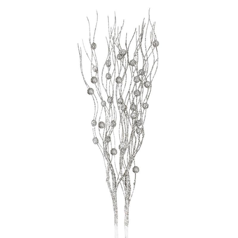 5/1pcs Christmas Artificial Glitter Berry Stem Branches Xmas Tree Ornament 2025 New Year Decoration For Home DIY Vase Filler