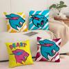 Funny MrBCute BBeasts Cushion Cover Short plush Doublesided Print Square Throw Pillow Covers Sofa Home Cushion Decor