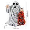 Resin Ghosts With Pumpkins Figurines Spooky Halloween Resin Pumpkins Statue Garden Sculptures For Haunted House School Classroom