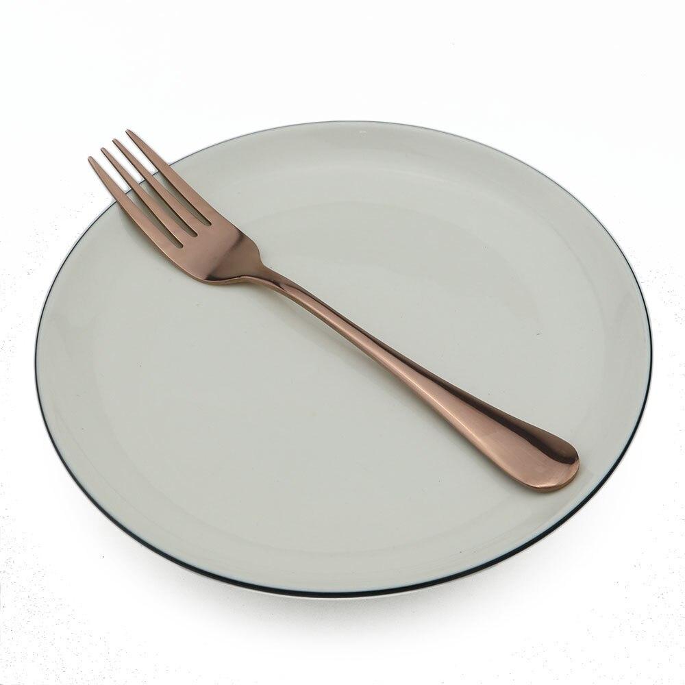 Корейская 304 вилка для десерта и салата, черная вилка для ужина, красочная радужная посуда, посуда с длинной ручкой, столовые вилки, столовые приборы