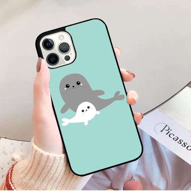 Чехол для телефона с детенышами тюленей Задняя крышка для iPhone 17 Air 16 15 14 13 11 12 Pro Max Plus Чехол