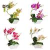 Artificial Butterfly Orchid Flower Phalaenopsis Home Office Decor with Flowerpot