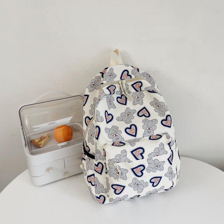 Schoolbag love girl junior high school students high value ins wind Japanese primary school students high school students bear backpack