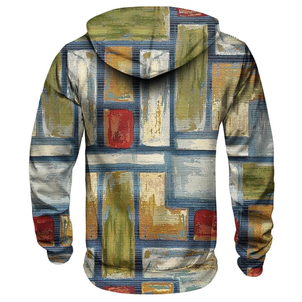 Men's Vintage Long Sleeve Hoodie Printed Hooded Sweatshirt Top