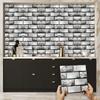 10 шт., наклейка на плитку из серого камня и кирпича, кухонный фартук, маслостойкая ванная комната, водонепроницаемые наклейки на стены, обои для очистки и наклеивания